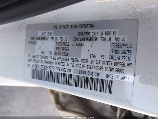 Продажа на аукционе авто 2012 Mazda Mazda2 Touring, vin: JM1DE1LZ9C0141513, номер лота: 45056591