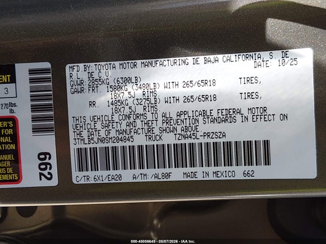 3TMLB5JN0SM204845 Toyota Tacoma Trd Sport
