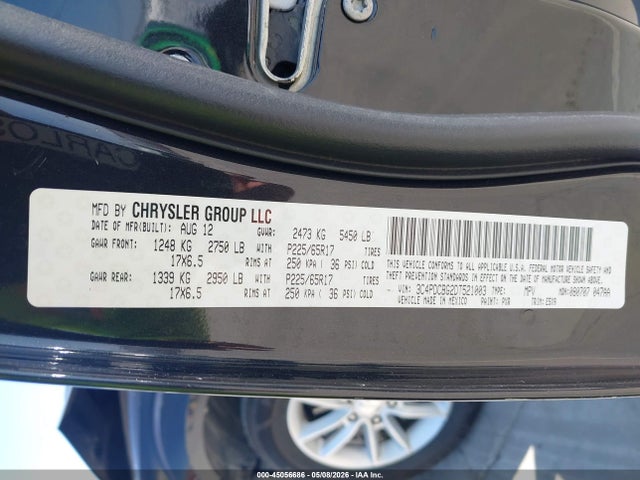 Продаж на аукціоні авто 2013 Dodge Journey Sxt, vin: 3C4PDCBG2DT521003, номер лоту: 45056686