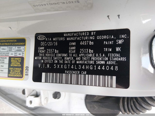 KIA Optima Lx 2017 5XXGT4L34HG144048 Image 9