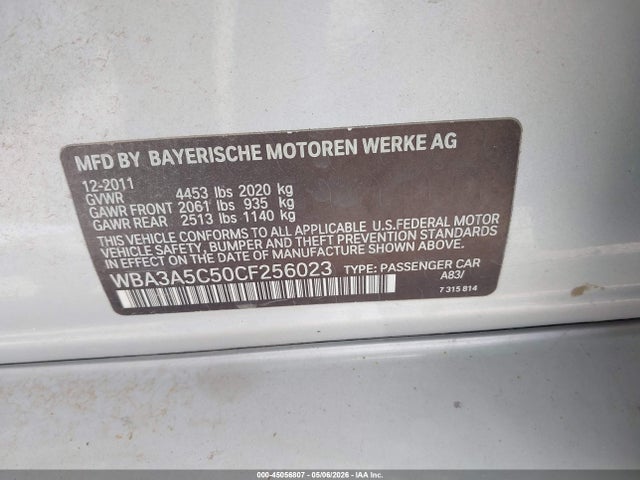 Продаж на аукціоні авто 2012 Bmw 328i, vin: WBA3A5C50CF256023, номер лоту: 45056807