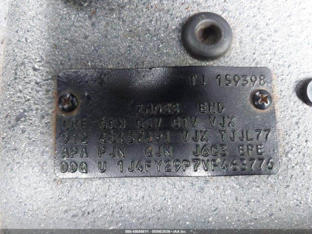 Aukcja sprzedaży 1997 Jeep Wrangler Se, vin: 1J4FY29P7VP463776, numer aukcji: 45056811