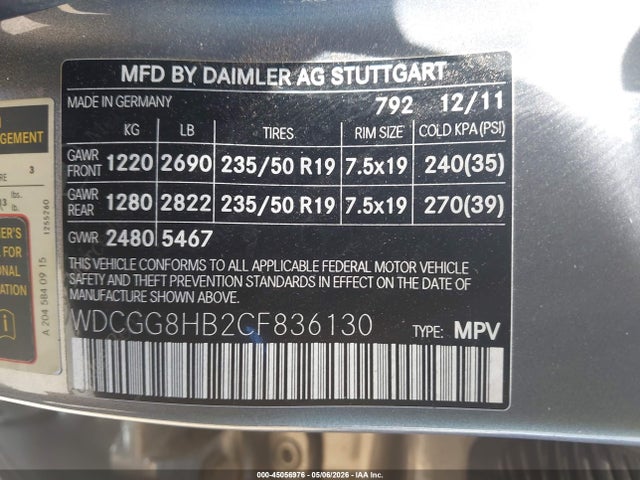 Продажа на аукционе авто 2012 Mercedes-benz Glk 350 4matic, vin: WDCGG8HB2CF836130, номер лота: 45056976