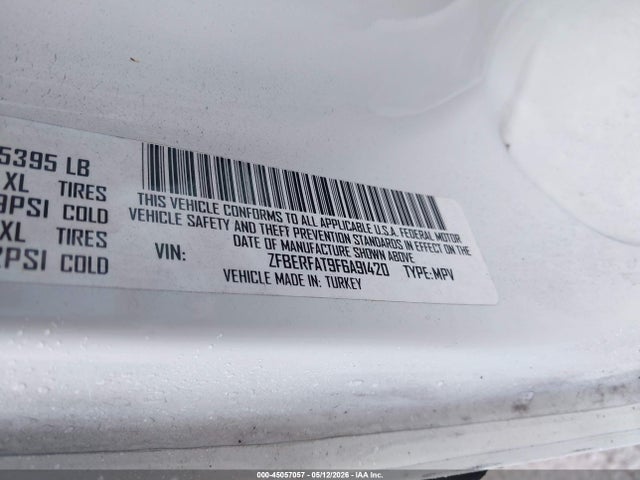 2015 Ram Promaster City Tradesman მანქანა იყიდება აუქციონზე, vin: ZFBERFAT9F6A91420, აუქციონის ნომერი: 45057057