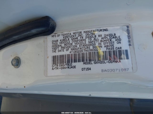 Aukcja sprzedaży 1998 Toyota Camry Le, vin: 4T1BG22K7WU360023, numer aukcji: 45057130
