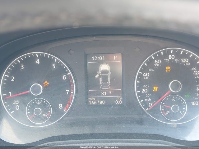 2012 Volkswagen Passat 2.5l Sel Premium მანქანა იყიდება აუქციონზე, vin: 1VWCP7A32CC006196, აუქციონის ნომერი: 45057139