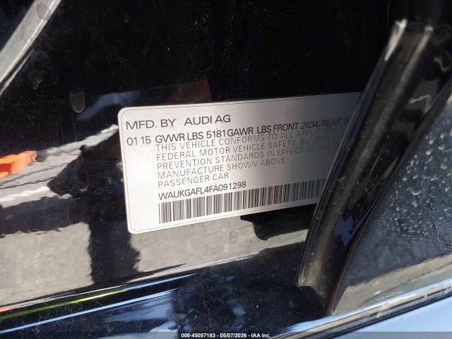 Auction sale of the 2015 Audi S4 3.0t Premium Plus, vin: WAUKGAFL4FA091298, lot number: 45057183