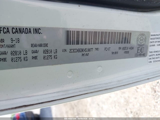 Продажа на аукционе авто 2019 Dodge Charger Sxt, vin: 2C3CDXBG9KH510077, номер лота: 45057206
