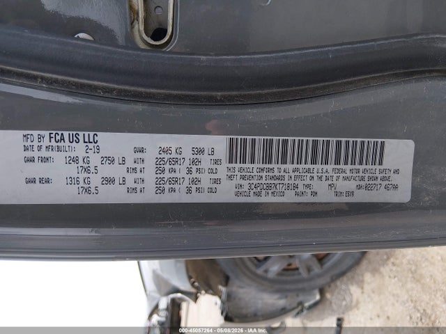 Продажа на аукционе авто 2019 Dodge Journey Se, vin: 3C4PDCBB7KT718184, номер лота: 45057264