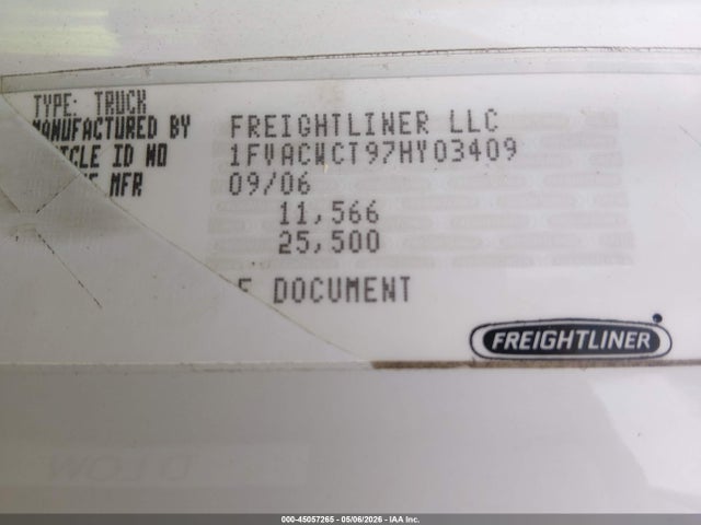 Aukcja sprzedaży 2007 Freightliner M2 106 Medium Duty, vin: 1FVACWCT97HY03409, numer aukcji: 45057265