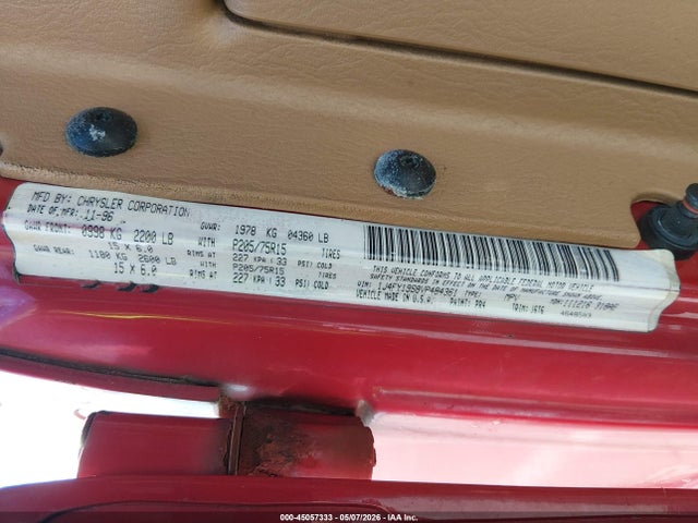 Auction sale of the 1997 Jeep Wrangler Sport, vin: 1J4FY19S8VP484361, lot number: 45057333