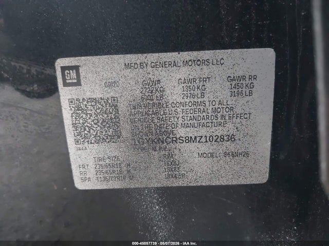 Продаж на аукціоні авто 2021 Cadillac Xt5 Fwd Premium Luxury, vin: 1GYKNCRS8MZ102836, номер лоту: 45057739