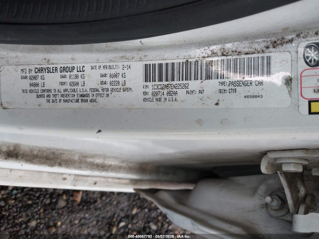 Продаж на аукціоні авто 2014 Dodge Avenger Se, vin: 1C3CDZAB7EN225262, номер лоту: 45057792