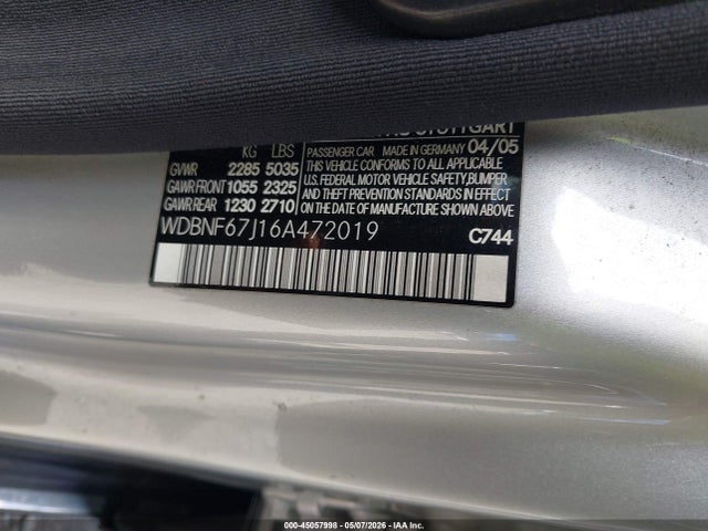 Продажа на аукционе авто 2006 Mercedes-benz S 350, vin: WDBNF67J16A472019, номер лота: 45057998