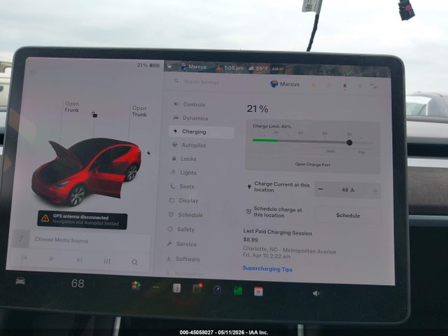Продажа на аукционе авто 2020 Tesla Model Y Long Range Dual Motor All-wheel Drive, vin: 5YJYGDEE8LF010016, номер лота: 45058027