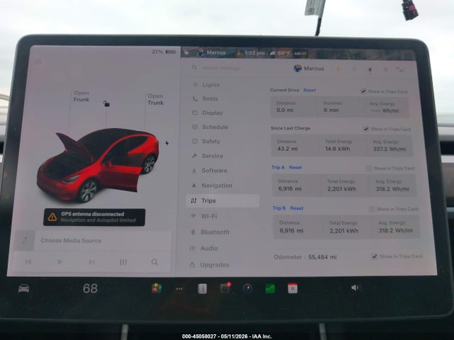 Продажа на аукционе авто 2020 Tesla Model Y Long Range Dual Motor All-wheel Drive, vin: 5YJYGDEE8LF010016, номер лота: 45058027