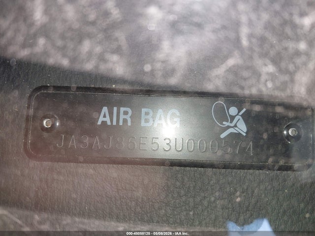 45058125 :رقم المزاد ، JA3AJ86E53U000574 vin ، 2003 Mitsubishi Lancer Oz Rally مزاد بيع