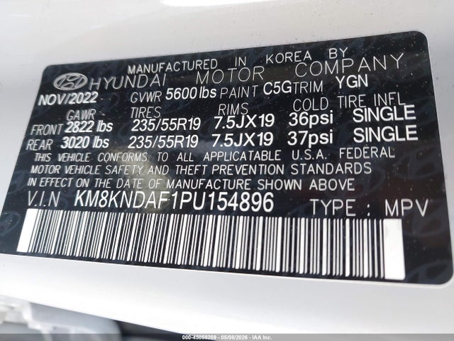 Aukcja sprzedaży 2023 Hyundai Ioniq 5 Sel, vin: KM8KNDAF1PU154896, numer aukcji: 45058289