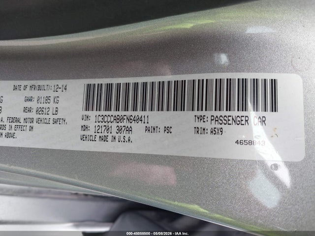Продажа на аукционе авто 2015 Chrysler 200 Limited, vin: 1C3CCCAB0FN640411, номер лота: 45058500