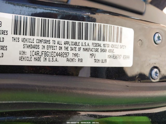 Продаж на аукціоні авто 2014 Jeep Grand Cherokee Limited, vin: 1C4RJFBG1EC440297, номер лоту: 45058710