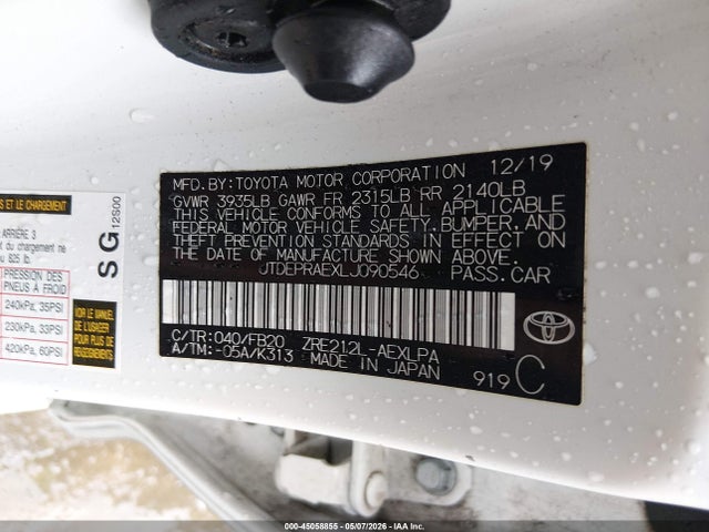 Продажа на аукционе авто 2020 Toyota Corolla Le, vin: JTDEPRAEXLJ090546, номер лота: 45058855