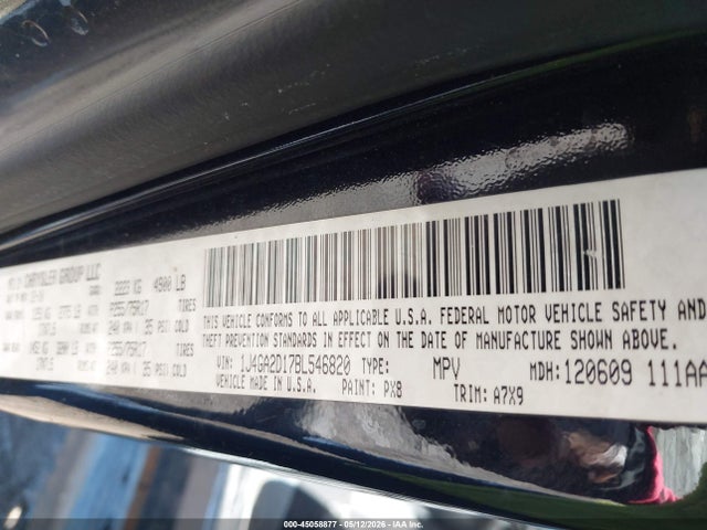 2011 Jeep Wrangler Sport მანქანა იყიდება აუქციონზე, vin: 1J4GA2D17BL546820, აუქციონის ნომერი: 45058877