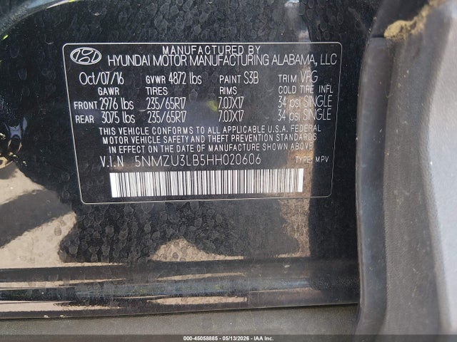 Продаж на аукціоні авто 2017 Hyundai Santa Fe Sport 2.4l, vin: 5NMZU3LB5HH020606, номер лоту: 45058885