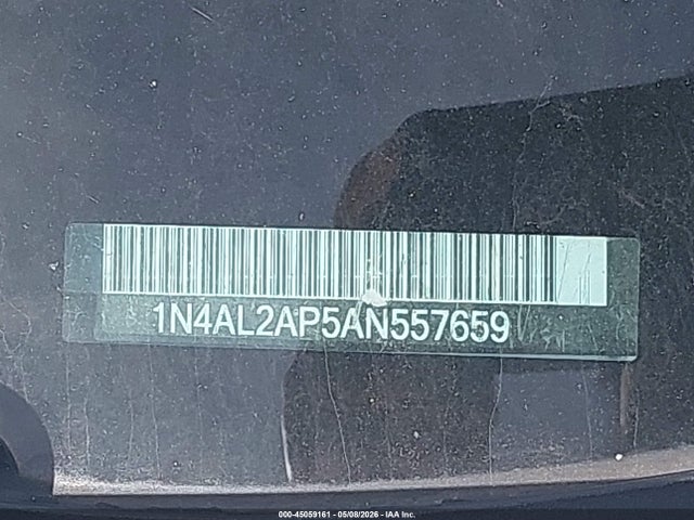 2010 Nissan Altima 2.5 S მანქანა იყიდება აუქციონზე, vin: 1N4AL2AP5AN557659, აუქციონის ნომერი: 45059161