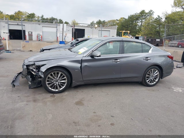 2018 Infiniti Q50 3.0t Luxe მანქანა იყიდება აუქციონზე, vin: JN1EV7AR8JM431583, აუქციონის ნომერი: 45059242