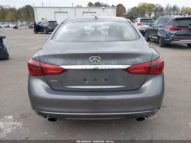 2018 Infiniti Q50 3.0t Luxe მანქანა იყიდება აუქციონზე, vin: JN1EV7AR8JM431583, აუქციონის ნომერი: 45059242