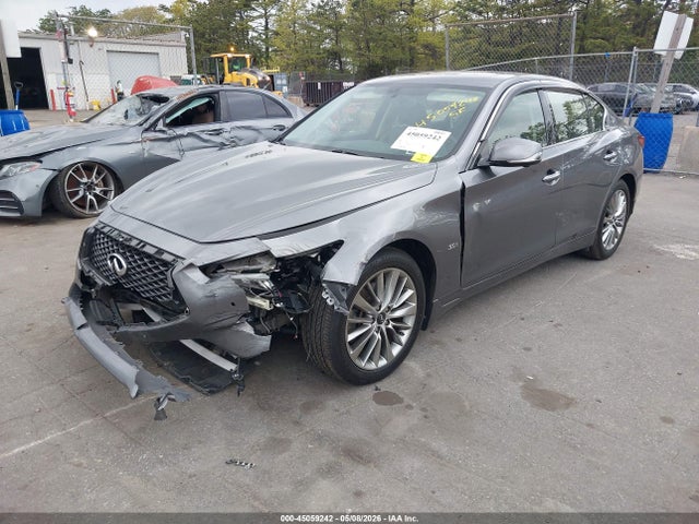 2018 Infiniti Q50 3.0t Luxe მანქანა იყიდება აუქციონზე, vin: JN1EV7AR8JM431583, აუქციონის ნომერი: 45059242