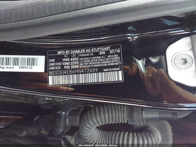 Aukcja sprzedaży 2017 Mercedes-benz Cla 250, vin: WDDSJ4EB6HN412659, numer aukcji: 45059259