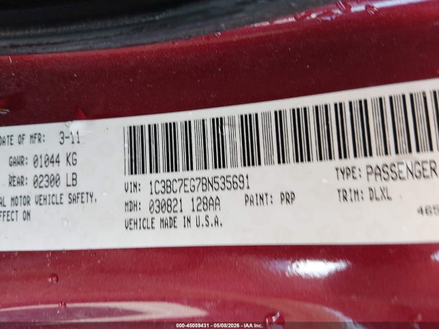Aukcja sprzedaży 2011 Chrysler 200 Limited, vin: 1C3BC7EG7BN535691, numer aukcji: 45059431