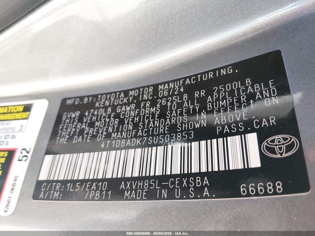 Toyota CAMRY SE 2025 4T1DBADK7SU503853 Image 9