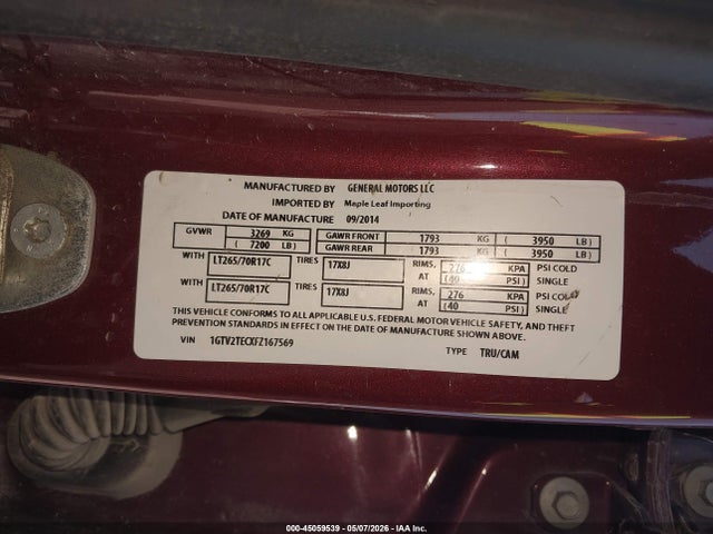 1GTV2TECXFZ167569 GMC SIERRA 1500