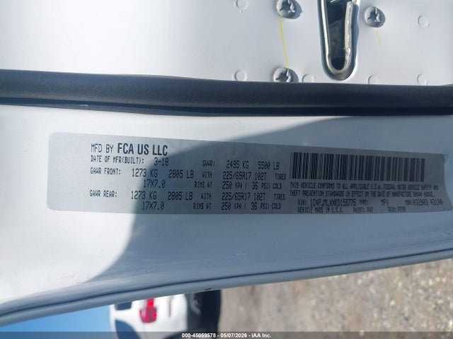 Aukcja sprzedaży 2019 Jeep Cherokee Latitude Plus 4x4, vin: 1C4PJMLXXKD155775, numer aukcji: 45059578