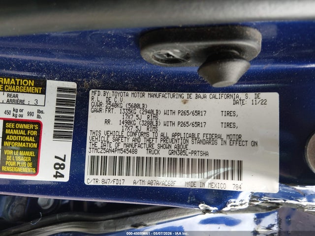 Aukcja sprzedaży 2023 Toyota Tacoma Trd Sport, vin: 3TMCZ5AN4PM545488, numer aukcji: 45059661
