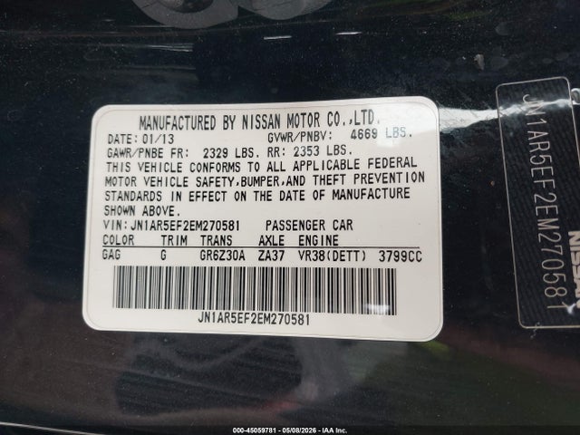 Nissan Gt-r Black Edition 2014 JN1AR5EF2EM270581 Image 9