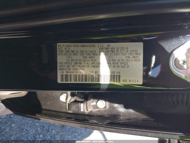 45059893 :رقم المزاد ، 7MMVABAM1SN318991 vin ، 2025 Mazda Cx-50 2.5 S Select Package مزاد بيع