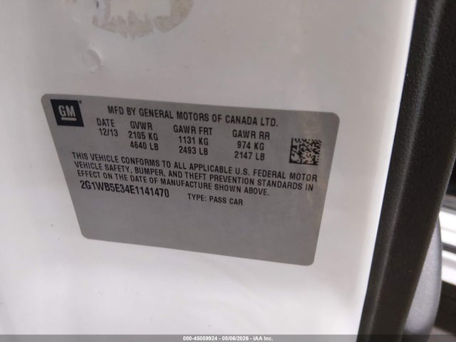 2G1WB5E34E1141470 Chevrolet Impala Limited Lt