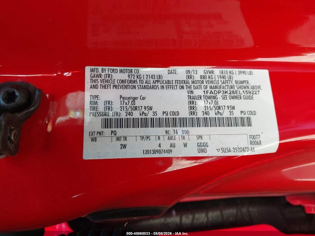 Aukcja sprzedaży 2014 Ford Focus Se, vin: 1FADP3K28EL159227, numer aukcji: 45060033