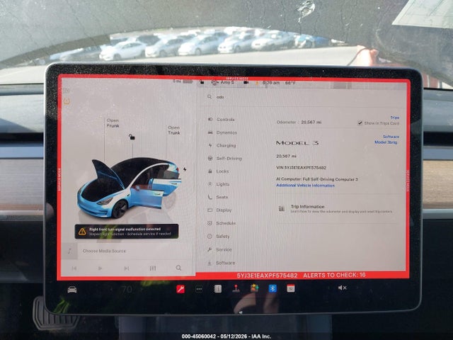 Aukcja sprzedaży 2023 Tesla Model 3 Rear-wheel Drive, vin: 5YJ3E1EAXPF575482, numer aukcji: 45060042