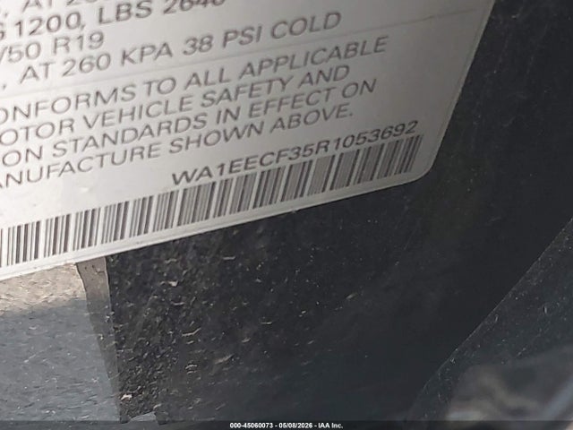 Aukcja sprzedaży 2024 Audi Q3 Premium Plus 45 Tfsi S Line Quattro Tiptronic, vin: WA1EECF35R1053692, numer aukcji: 45060073