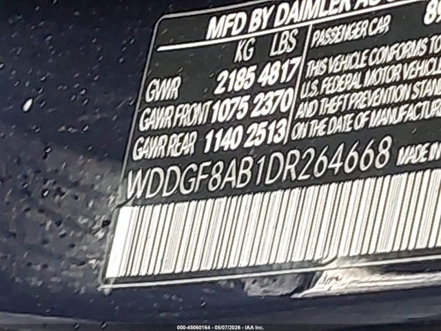 45060164 :رقم المزاد ، WDDGF8AB1DR264668 vin ، 2013 Mercedes-benz C 300 Sport 4matic مزاد بيع