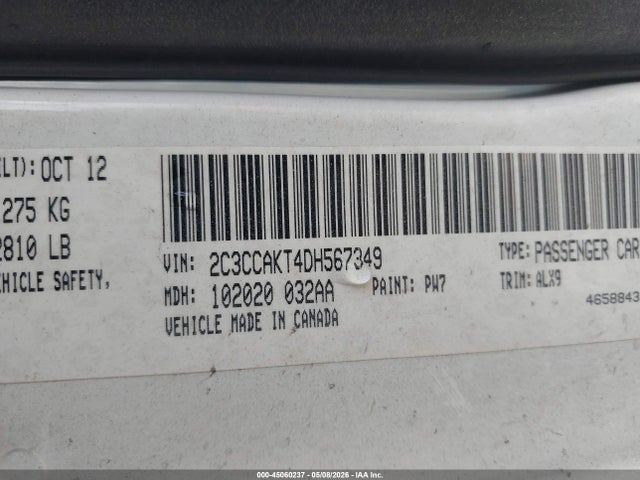 2013 Chrysler 300c Awd მანქანა იყიდება აუქციონზე, vin: 2C3CCAKT4DH567349, აუქციონის ნომერი: 45060237