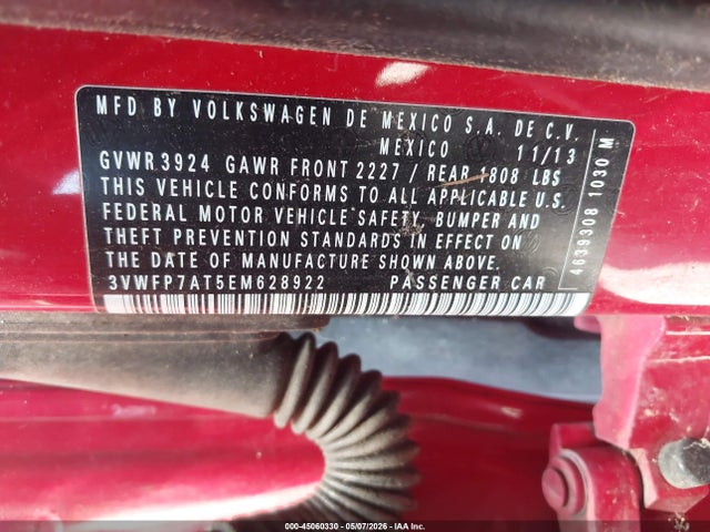 Продажа на аукционе авто 2014 Volkswagen Beetle 2.5l Entry, vin: 3VWFP7AT5EM628922, номер лота: 45060330