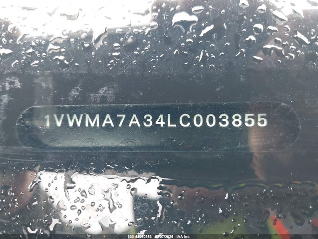 Aukcja sprzedaży 2020 Volkswagen Passat 2.0t R-line, vin: 1VWMA7A34LC003855, numer aukcji: 45060363