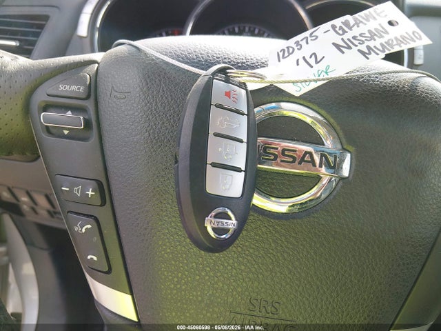 2012 Nissan Murano Sl მანქანა იყიდება აუქციონზე, vin: JN8AZ1MW8CW229255, აუქციონის ნომერი: 45060598