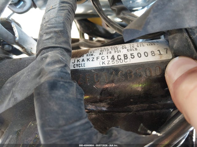 Aukcja sprzedaży 1982 Kawasaki Kz550 C, vin: JKAKZFC14CB500817, numer aukcji: 45060684