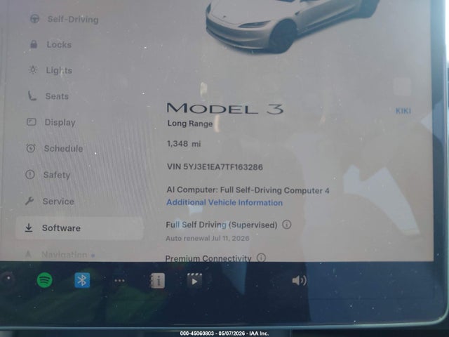 Продаж на аукціоні авто 2026 Tesla Model 3 Premium Rear-wheel Drive/rear-wheel Drive, vin: 5YJ3E1EA7TF163286, номер лоту: 45060803